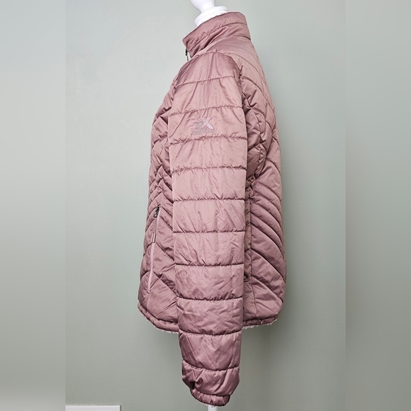 ZEROXPOSUR Reversible Puffer Jacket Super Soft Warm Mauve SMALL - Picture 4 of 16